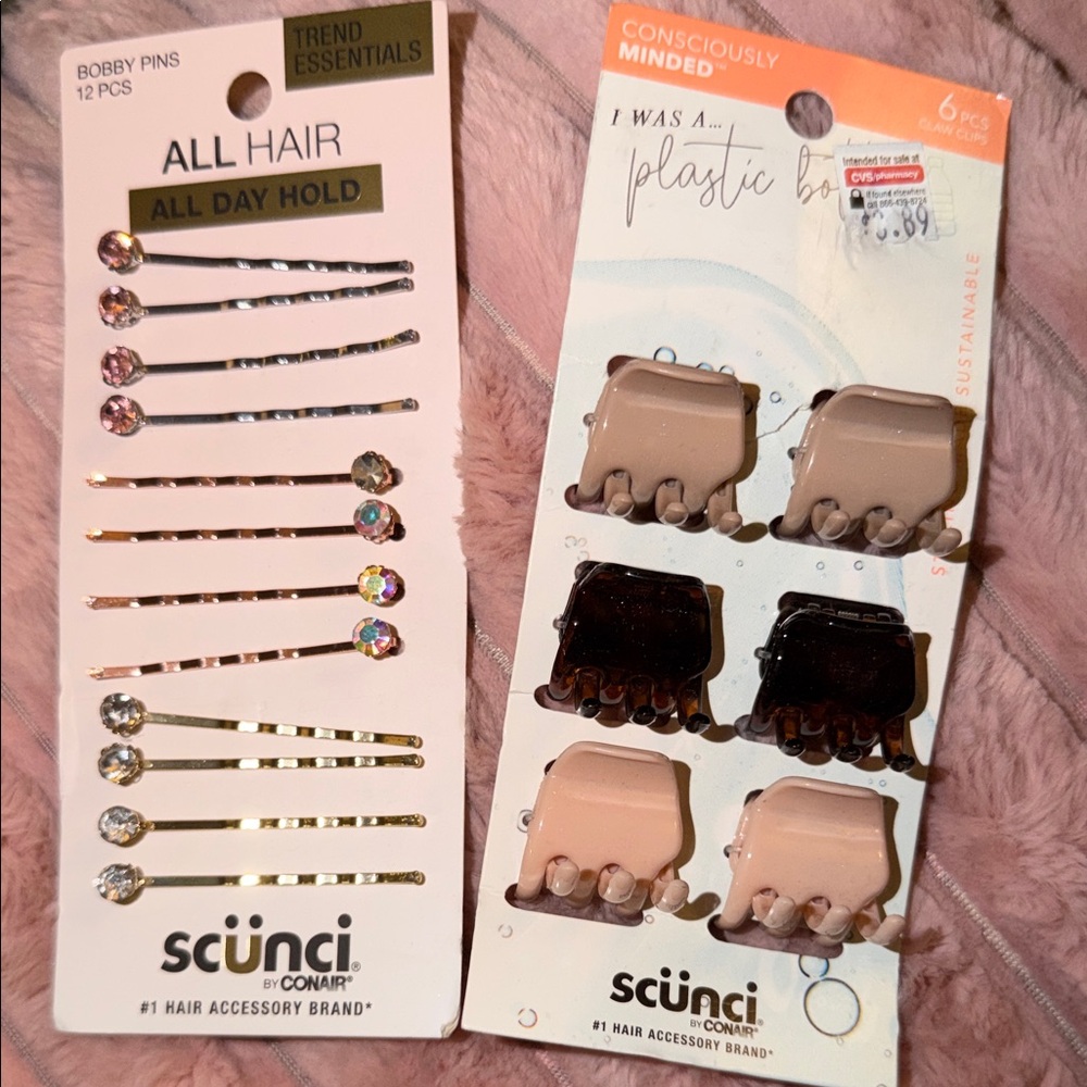 Scunci Rhinestone Bobby Pins and Neutral Hair Clips‎